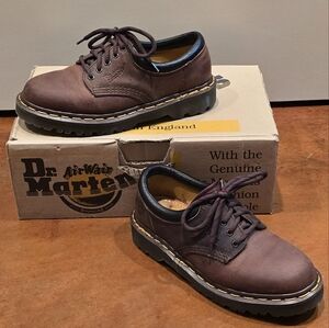 Dr. Martens Youth Brown Leather Shoes